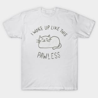 I Woke Up Like This Pawless Funny T-shirt For Lover Cat T-Shirt